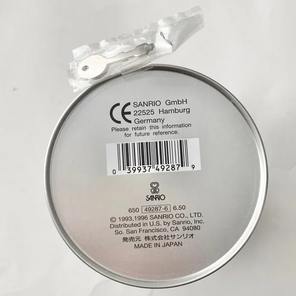 🎉DELETING TODAY Vintage Sanrio Coin Bank Silver Tin Lock Bad Badtz-Maru Hana-Mar - Picture 6 of 7